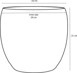 Mica Decorations Lester Bloempot - H31 X Ø33 Cm - Terracotta - Groen -Bloempotten Verkoop 1200x1149