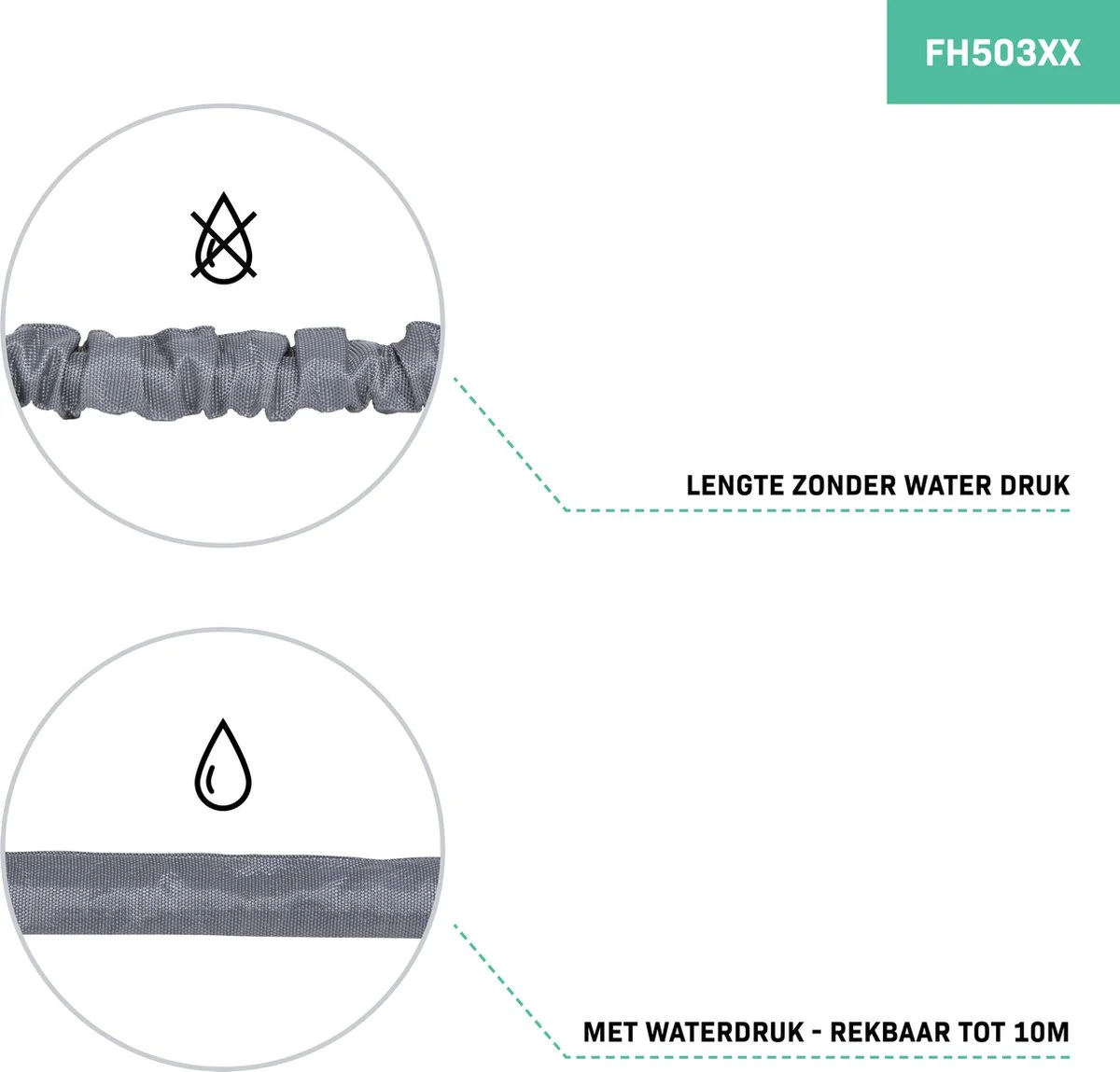 VONROC GARDEN VONROC Tuinslang – Uitrekbare Tuinslang 10 Meter – Incl. Aansluitingen, Muursteun En Broespistool 2 VONROC GARDEN VONROC Tuinslang – Uitrekbare Tuinslang 10 Meter – Incl. Aansluitingen, Muursteun En Broespistool - Afbeelding 2