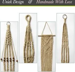 Mycramé 4 Stuks Luxe Jute Plantenhangers - Boho Handgeweven Katoen Hangpot Voor Binnen/Buiten - Hangende Bloempot Met Kralen - Macramé Touw/Koord Hangplant Houder - Bohemian Wandhanger Decoratie - Plant Hanger - Verticale Tuin Bloempothouder Planthanger 12 Mycramé 4 Stuks Luxe Jute Plantenhangers - Boho Handgeweven Katoen Hangpot Voor Binnen/Buiten - Hangende Bloempot Met Kralen - Macramé Touw/Koord Hangplant Houder - Bohemian Wandhanger Decoratie - Plant Hanger - Verticale Tuin Bloempothouder Planthanger -Bloempotten Verkoop 1200x1152