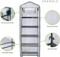 Bramble - Tuinkassen - 5 Lagen - Miniserre - Draadplanken - Gemakkelijk Te Monteren - 69 X 49 X 193 Cm -Bloempotten Verkoop 1200x1152 3