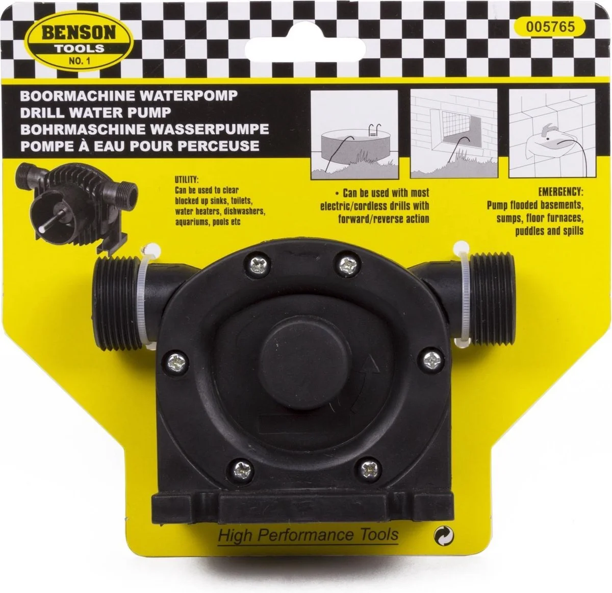 Benson Waterpomp Gedreven Door Boormachine (Vloeistoffen) - Höfftech 5 Benson Waterpomp Gedreven Door Boormachine (Vloeistoffen) - Höfftech - Afbeelding 5