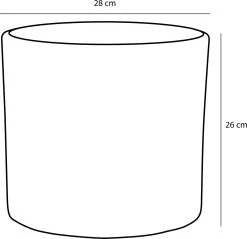 Mica Decorations Era Bloempot - H26 X Ø28 Cm - Wit 10 Mica Decorations Era Bloempot - H26 X Ø28 Cm - Wit -Bloempotten Verkoop 1200x1163