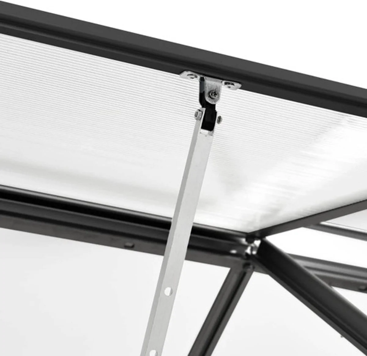 VidaXL Broeikas 1,38 M² Aluminium Antracietkleurig 8 VidaXL Broeikas 1,38 M² Aluminium Antracietkleurig - Afbeelding 8