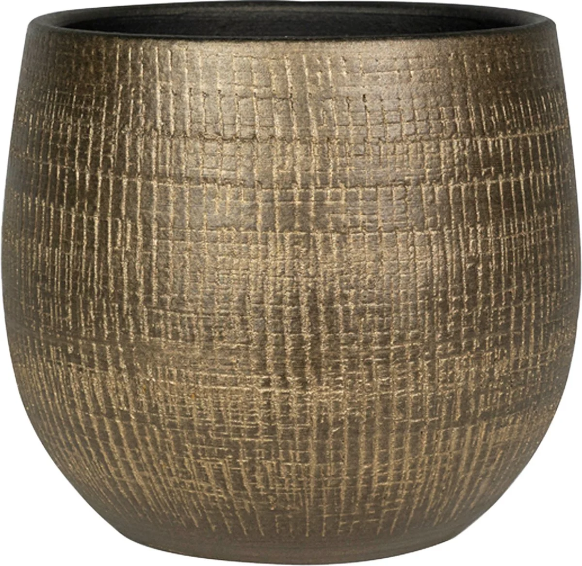 Steege Plantenpot/bloempot In Een Strakke Modern Design Look Metal Goud Dia 22 Cm En Hoogte 20 Cm 3 Steege Plantenpot/bloempot In Een Strakke Modern Design Look Metal Goud Dia 22 Cm En Hoogte 20 Cm - Afbeelding 3
