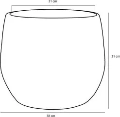 Mica Decorations Clemente Bloempot - H31 X Ø38 Cm - Terracotta - Goud 11 Mica Decorations Clemente Bloempot - H31 X Ø38 Cm - Terracotta - Goud -Bloempotten Verkoop 1200x1167 3