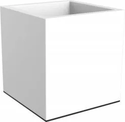 Elho Vivo Matt Finish Vierkant Wielen 40 - Grote Plantenbak Voor Binnen & Buiten - Gemaakt Van Gereycled Plastic - L 39 X W 39 X H 41 Cm - Wit -Bloempotten Verkoop 1200x1171
