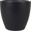Ter Steege Plantenpot/bloempot In Een Strakke Scandinavische Look Zwart Dia 20 Cm En Hoogte 19 Cm Glanzend