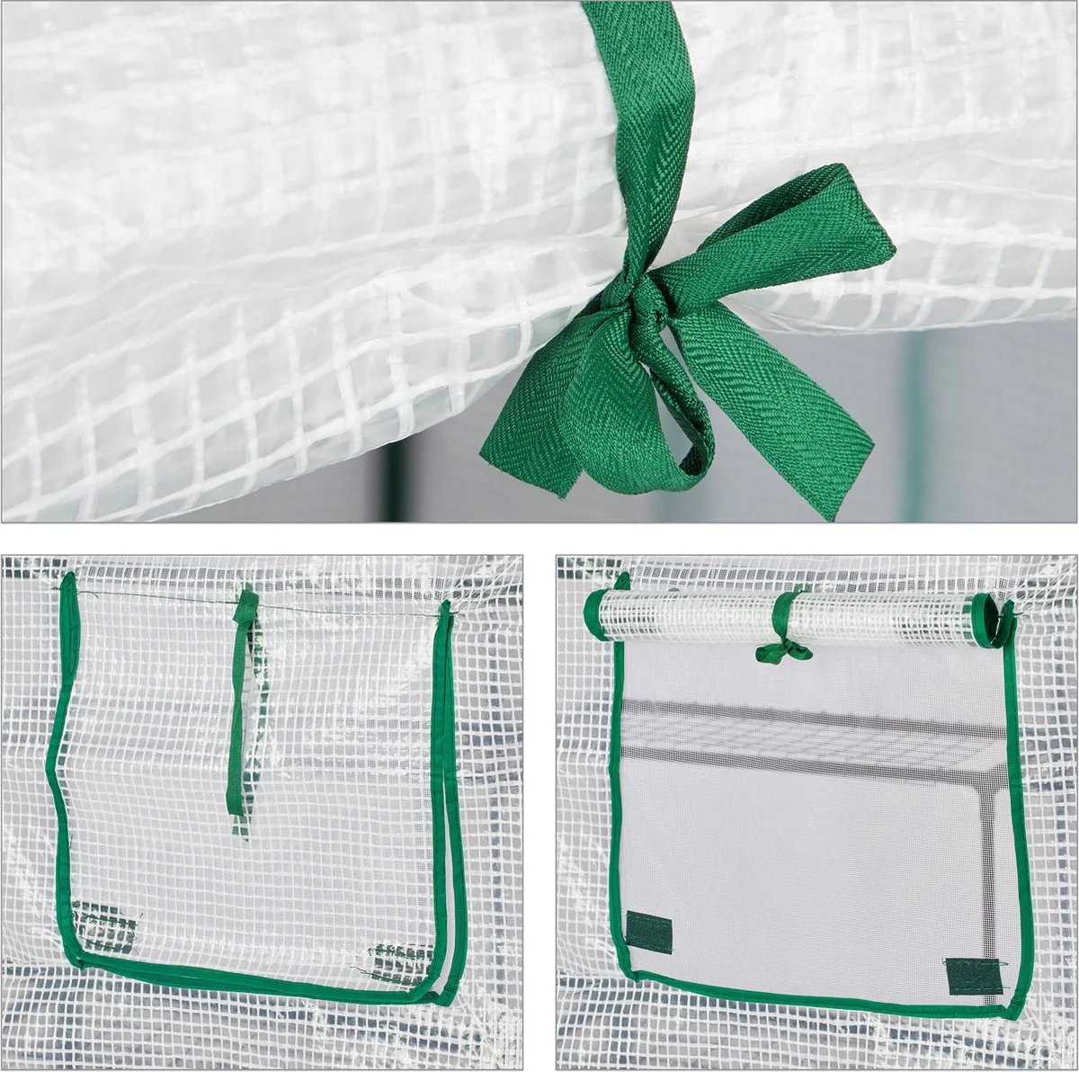 Relaxdays Tuinkas - 2 M² - Kweekkas Tuin - Grote Foliekas - 4 Ramen - Plantenkas Tomaten 11 Relaxdays Tuinkas - 2 M² - Kweekkas Tuin - Grote Foliekas - 4 Ramen - Plantenkas Tomaten - Afbeelding 11