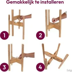 Gadgy Bamboe Plantenstandaard 2 St - Plantentafel - Plantentafeltje Voor Binnen - Plantenrek - Uitschuifbaar - Hout - Ø 20 Tot 30 Cm -Bloempotten Verkoop 1200x1194 1