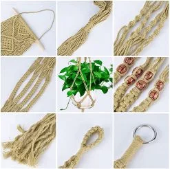 Mycramé 4 Stuks Luxe Jute Plantenhangers - Boho Handgeweven Katoen Hangpot Voor Binnen/Buiten - Hangende Bloempot Met Kralen - Macramé Touw/Koord Hangplant Houder - Bohemian Wandhanger Decoratie - Plant Hanger - Verticale Tuin Bloempothouder Planthanger 15 Mycramé 4 Stuks Luxe Jute Plantenhangers - Boho Handgeweven Katoen Hangpot Voor Binnen/Buiten - Hangende Bloempot Met Kralen - Macramé Touw/Koord Hangplant Houder - Bohemian Wandhanger Decoratie - Plant Hanger - Verticale Tuin Bloempothouder Planthanger -Bloempotten Verkoop 1200x1197 1