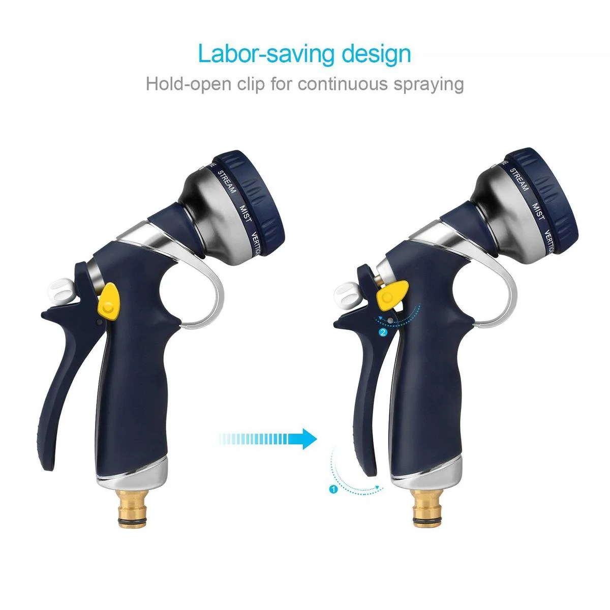 Voxon Sproeikop | Broespistool | Spuitpistool Voor Tuinslang | Metalen Constrcutie Met Soft-grip Handvat 3 Voxon Sproeikop | Broespistool | Spuitpistool Voor Tuinslang | Metalen Constrcutie Met Soft-grip Handvat - Afbeelding 3