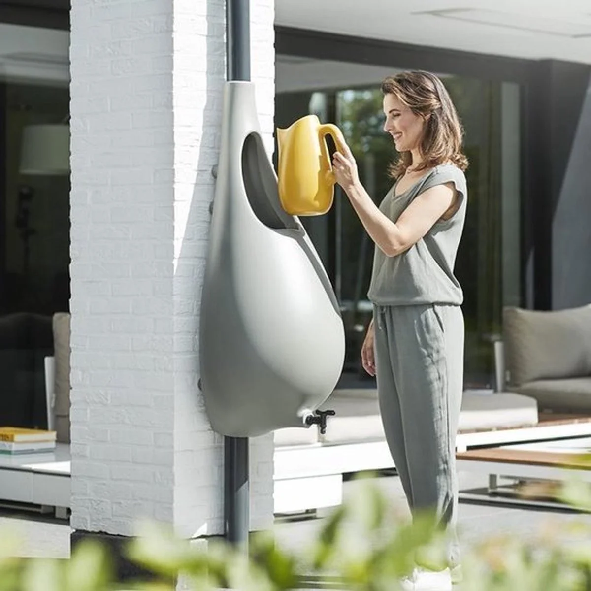 Elho Pure Raindrop 70L - Geel/Oker 13 Elho Pure Raindrop 70L - Geel/Oker - Afbeelding 13