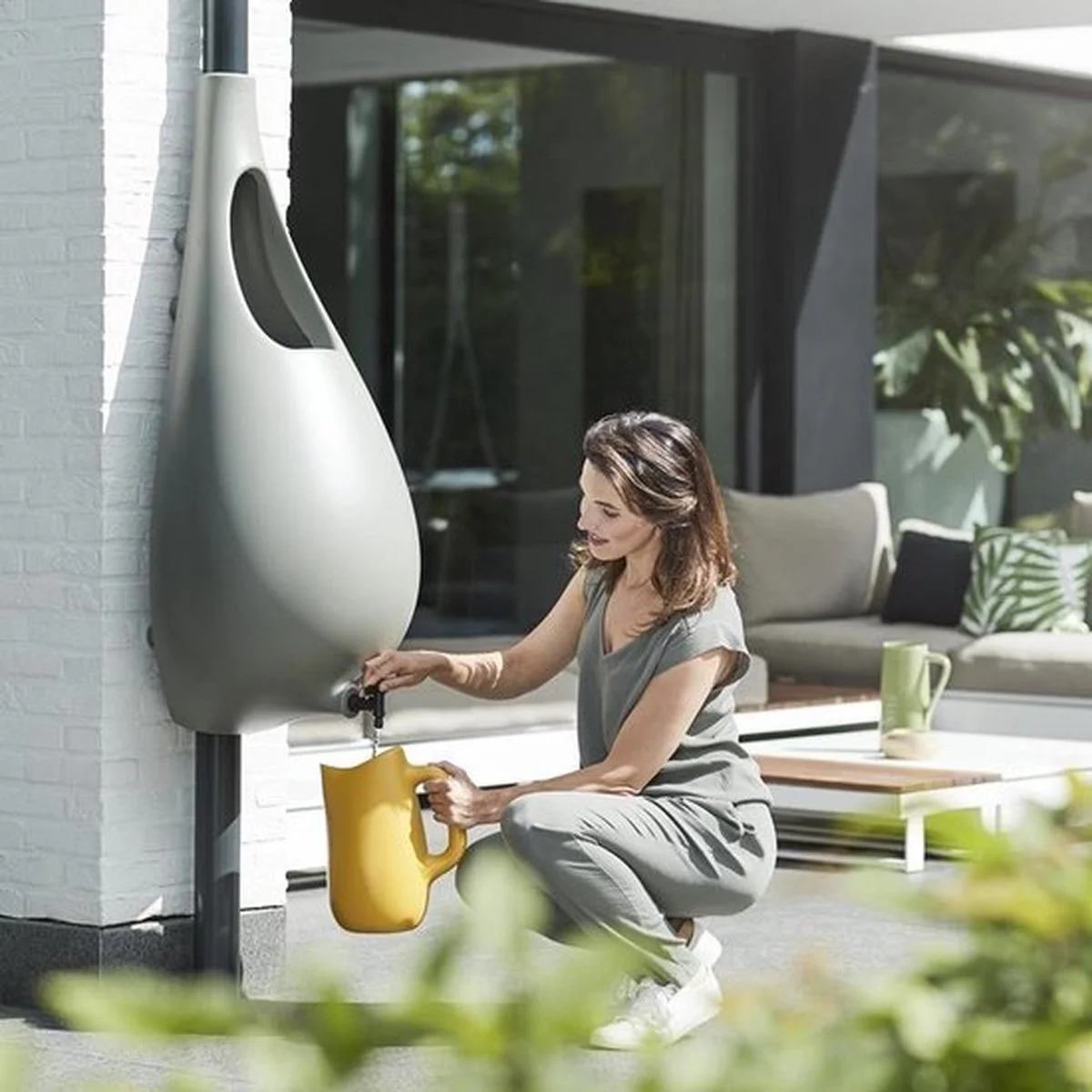 Elho Pure Raindrop 70L - Geel/Oker 15 Elho Pure Raindrop 70L - Geel/Oker - Afbeelding 15