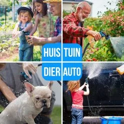 Strex Flexibele Tuinslang 15M Met Sproeikop - Uitrekbaar - Incl. Koppelingen, Ophanghaak & Opbergzak -Bloempotten Verkoop 1200x1200 1119