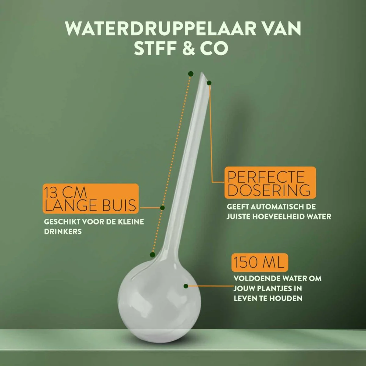 STFF & Co® Waterdruppelaar Voor Planten – Irrigatiesysteem Automatisch Watergeefsysteem – Waterbollen Voor Planten – Bewateringssysteem – 8 Stuks - 5cm 2 STFF & Co® Waterdruppelaar Voor Planten – Irrigatiesysteem Automatisch Watergeefsysteem – Waterbollen Voor Planten – Bewateringssysteem – 8 Stuks - 5cm - Afbeelding 2