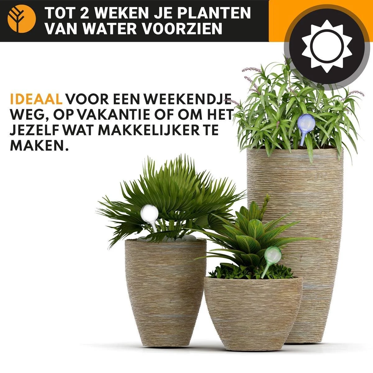 Groots Waterdruppelaar Set Van 6 Stuks Voor Planten – 27 CM – Automatisch Watergeefsysteem Voor Kamerplanten – Planten Watergever Met Druppelsysteem – Waterbol 3 Groots Waterdruppelaar Set Van 6 Stuks Voor Planten – 27 CM – Automatisch Watergeefsysteem Voor Kamerplanten – Planten Watergever Met Druppelsysteem – Waterbol - Afbeelding 3