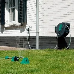 VONROC GARDEN VONROC Automatische Slanghaspel – Incl. 25m Tuinslang, Aansluitslang, Spuitstuk, Koppelingen & Kraanaansluiting -Bloempotten Verkoop 1200x1200 1217