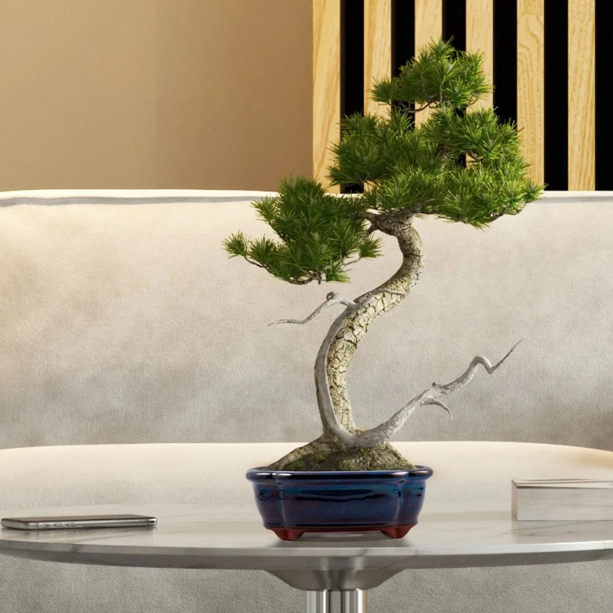 Happy Seed Keramieken Bonsai Pot (schaal) - Marine Blauw - Geglazuurd 2 Happy Seed Keramieken Bonsai Pot (schaal) - Marine Blauw - Geglazuurd - Afbeelding 2