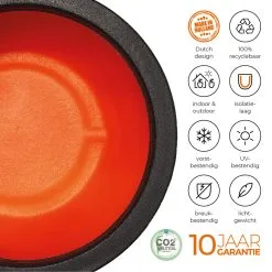 Capi Europe - Vaas Elegant Deluxe Rib NL - 45x72 - Zwart - Voor Binnen En Buiten - KBLR1138 -Bloempotten Verkoop 1200x1200 144