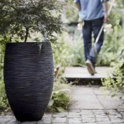 Capi Europe - Vaas Elegant Deluxe Rib NL - 45x72 - Zwart - Voor Binnen En Buiten - KBLR1138 -Bloempotten Verkoop 1200x1200 147