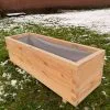 AMISHOUT - Plantenbak Van Balkjes 120x40x40 Cm - Natuural