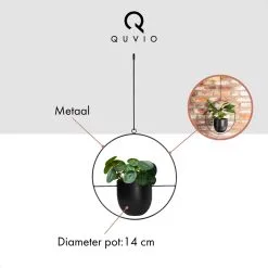 QUVIO Bloempot Hangend / Bloempotten Voor Binnen / Bloempotten / Bloempot Binnen / Bloempot Met Ophanghaak - Metaal 17 QUVIO Bloempot Hangend / Bloempotten Voor Binnen / Bloempotten / Bloempot Binnen / Bloempot Met Ophanghaak - Metaal -Bloempotten Verkoop 1200x1200 184