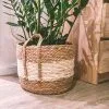 Merkloos Plantenmand 30x22cm Naturel Bruin – Multifunctionele Mand – Handgemaakt – Planten-houder – Planten Accessoires – Planten Mand
