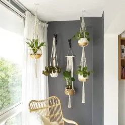 Spieringstore® 4 Stuks Plantenhangers - Boho Handgeweven Katoen Hangpot Voor Binnen/Buiten - Bloempot Met Kralen - Macramé Touw/Koord Hangplant Houder - Bohemian Wandhanger Decoratie - Verticale Tuin Plant Hanger Bloempothouder Planthanger Wit 10 Spieringstore® 4 Stuks Plantenhangers - Boho Handgeweven Katoen Hangpot Voor Binnen/Buiten - Bloempot Met Kralen - Macramé Touw/Koord Hangplant Houder - Bohemian Wandhanger Decoratie - Verticale Tuin Plant Hanger Bloempothouder Planthanger Wit -Bloempotten Verkoop 1200x1200 266