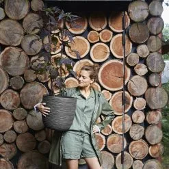 Capi Europe - Bloempot Bol Rib NL - 43x41 - Antraciet - Voor Binnen En Buiten - KOFZ933 -Bloempotten Verkoop 1200x1200 282