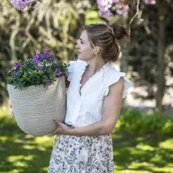 Capi Europe - Bloempot Bol Waste Rib NL - 43x41 - Terrazzo Beige - Voor Binnen En Buiten - KTBR933 -Bloempotten Verkoop 1200x1200 332