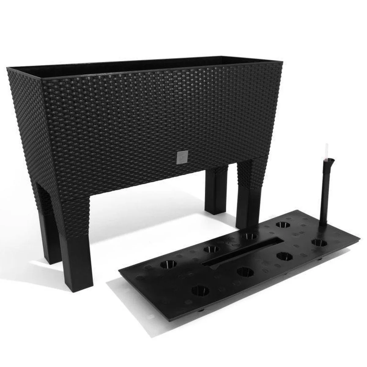 Prosperplast Kunststof Rato Plantenbak Op Poten Met Irrigatiesysteem Antraciet 80 X 33 X 62 Cm - 72 Liter - Balkonbakken/bloembakken 7 Prosperplast Kunststof Rato Plantenbak Op Poten Met Irrigatiesysteem Antraciet 80 X 33 X 62 Cm - 72 Liter - Balkonbakken/bloembakken - Afbeelding 7