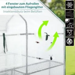 Gardebruk Kweekkas 2m² - 8 Legplanken & 4 Ramen - 195x143x143 Cm -Bloempotten Verkoop 1200x1200 385