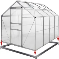 Gardebruk Aluminium Kas 4,75 M² - Fundament & Regengoot - 250x190cm -Bloempotten Verkoop 1200x1200 394