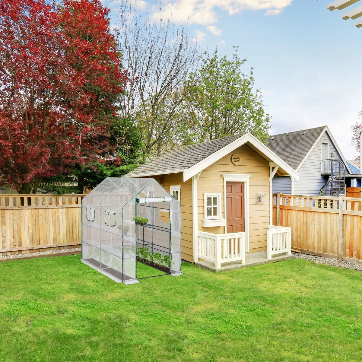 Relaxdays Tuinkas - 2 M² - Kweekkas Tuin - Grote Foliekas - 4 Ramen - Plantenkas Tomaten 16 Relaxdays Tuinkas - 2 M² - Kweekkas Tuin - Grote Foliekas - 4 Ramen - Plantenkas Tomaten - Afbeelding 16