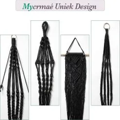 Mycramé 4 Stuks Luxe Macrame Plantenhangers - Boho Handgeweven Katoen Hangpot Voor Binnen/Buiten - Hangende Bloempot Met Kralen - Macramé Touw/Koord Hangplant Houder - Bohemian Wandhanger Decoratie - Plant Hanger - Verticale Tuin Bloempothouder Planthanger 9 Mycramé 4 Stuks Luxe Macrame Plantenhangers - Boho Handgeweven Katoen Hangpot Voor Binnen/Buiten - Hangende Bloempot Met Kralen - Macramé Touw/Koord Hangplant Houder - Bohemian Wandhanger Decoratie - Plant Hanger - Verticale Tuin Bloempothouder Planthanger -Bloempotten Verkoop 1200x1200 44