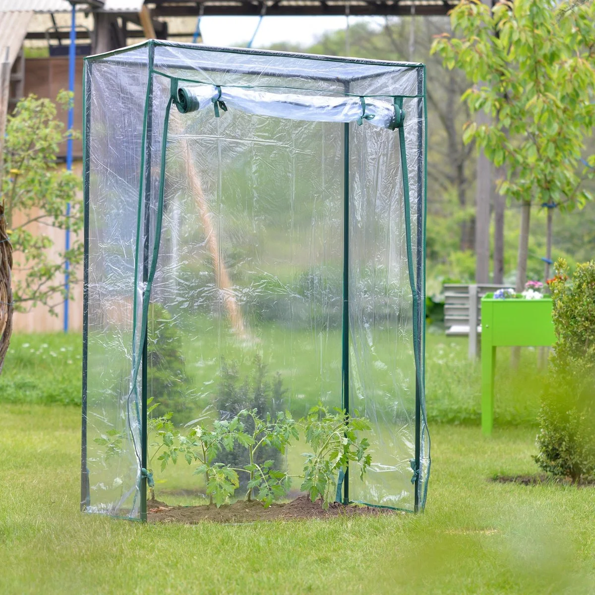 Relaxdays Tomatenkas 150x100x50 Cm - Tuinkas Tomaten - Foliekas - Serre - Kweekkas - PVC 19 Relaxdays Tomatenkas 150x100x50 Cm - Tuinkas Tomaten - Foliekas - Serre - Kweekkas - PVC - Afbeelding 19