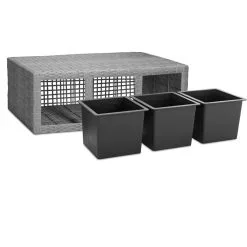 Casaria Staande Plantenbak – Met Waterafvoer 83x30,5x60cm - Zwart -Bloempotten Verkoop 1200x1200 47