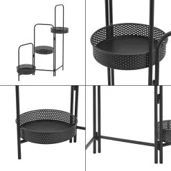 En.casa Plantenstandaard Vrasene Metaal 75x68x20 Cm Zwart -Bloempotten Verkoop 1200x1200 48