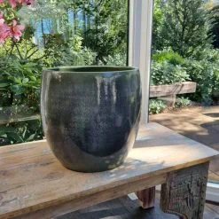 Mica Decorations Lester Bloempot - H31 X Ø33 Cm - Terracotta - Groen -Bloempotten Verkoop 1200x1200 50