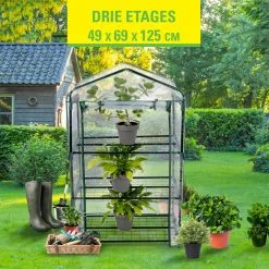 Kinzo Garden - Plastic Broeikas - 3 Verdiepingen - 69 X 49 X 125cm - Groen -Bloempotten Verkoop 1200x1200 532