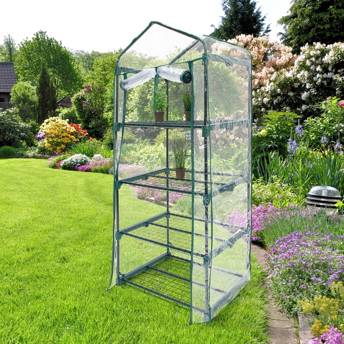 Relaxdays Tuinkas - Foliekas Balkon - Broeikas - Kweekkas - Verkrijgbaar In 3 Afmetingen - 4 3 Relaxdays Tuinkas - Foliekas Balkon - Broeikas - Kweekkas - Verkrijgbaar In 3 Afmetingen - 4 - Afbeelding 3