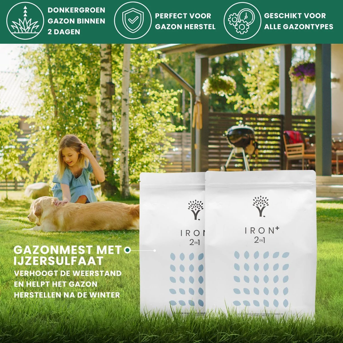 Moowy Gazonmest Met Ijzersulfaat Voor 100m²Gras | Gazon Meststof Met Ijzer | Mos Bestrijding & Gras Bemesting In Één | Ideaal Voor Meststofstrooier | Gazonbemesting 8 Moowy Gazonmest Met Ijzersulfaat Voor 100m²Gras | Gazon Meststof Met Ijzer | Mos Bestrijding & Gras Bemesting In Één | Ideaal Voor Meststofstrooier | Gazonbemesting - Afbeelding 8