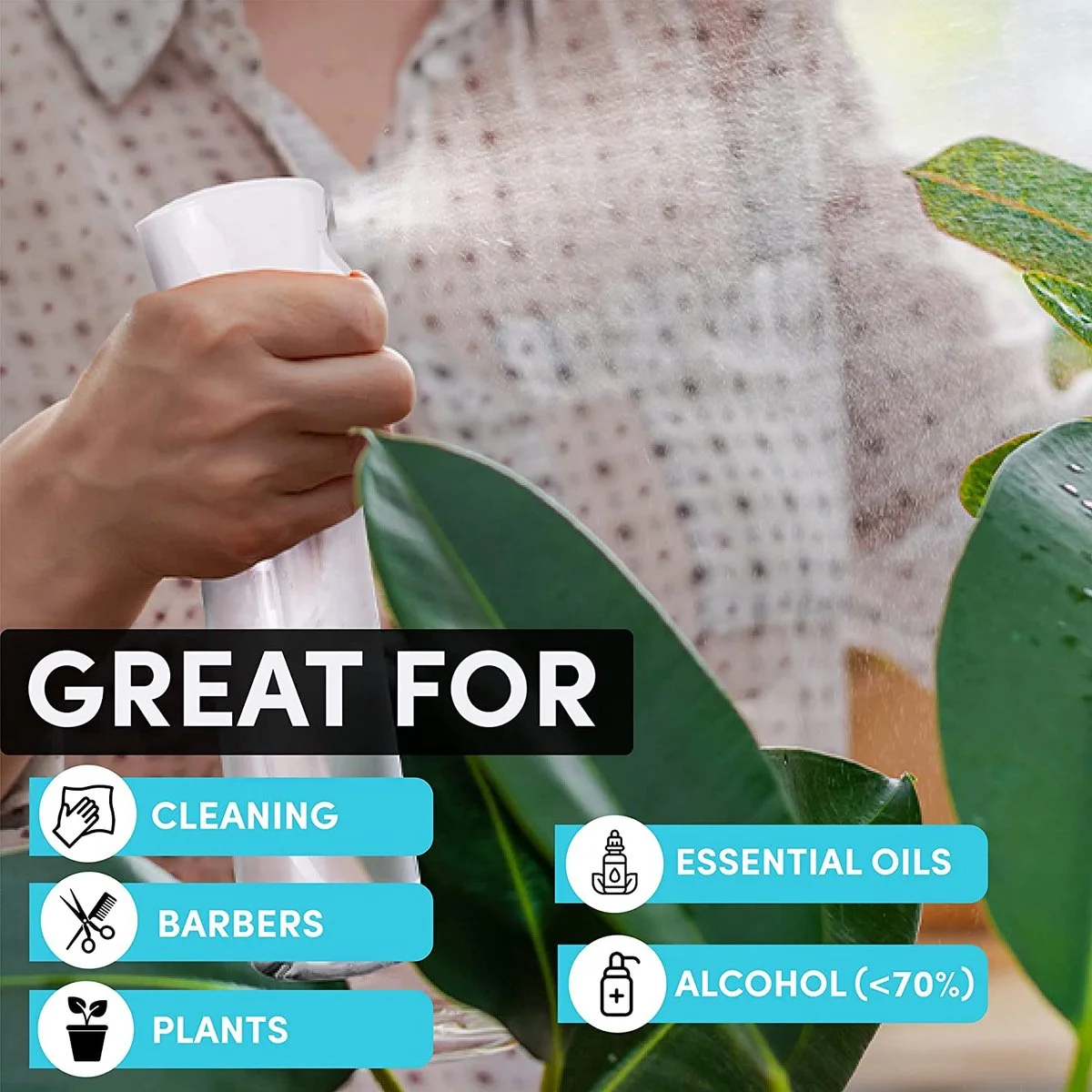 Allsa Mist Verstuiver - Mist Sprayer - Planten Spuit - Continuous Spray - Zwart 3 Allsa Mist Verstuiver - Mist Sprayer - Planten Spuit - Continuous Spray - Zwart - Afbeelding 3