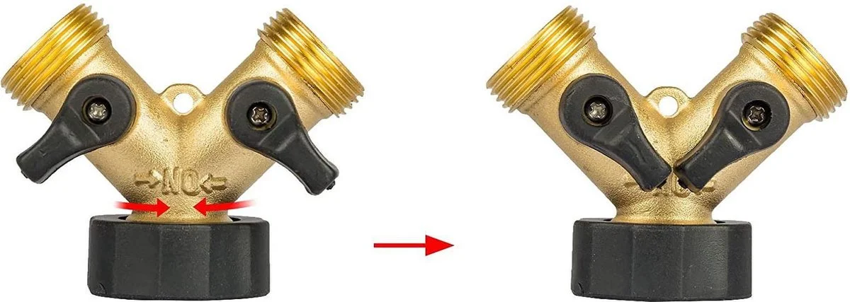 Sens Design Waterverdeler 2-weg – Messing – Past Op Europese Kranen 5 Sens Design Waterverdeler 2-weg – Messing – Past Op Europese Kranen - Afbeelding 5