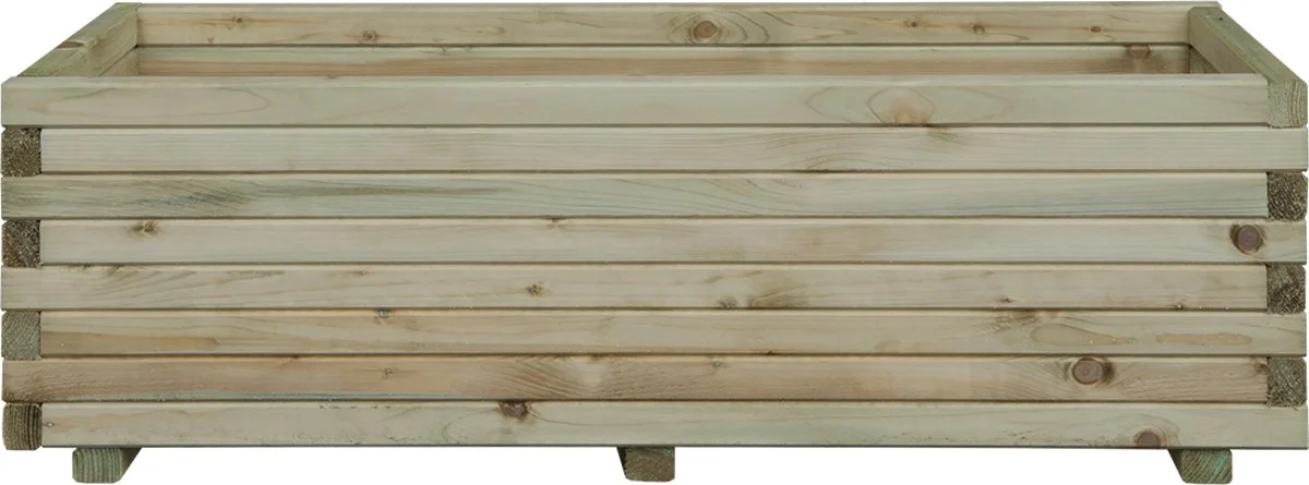 Intergard Houten Bloembakken Plantenbakken Rechthoek 80x40x35cm 2 Intergard Houten Bloembakken Plantenbakken Rechthoek 80x40x35cm - Afbeelding 2