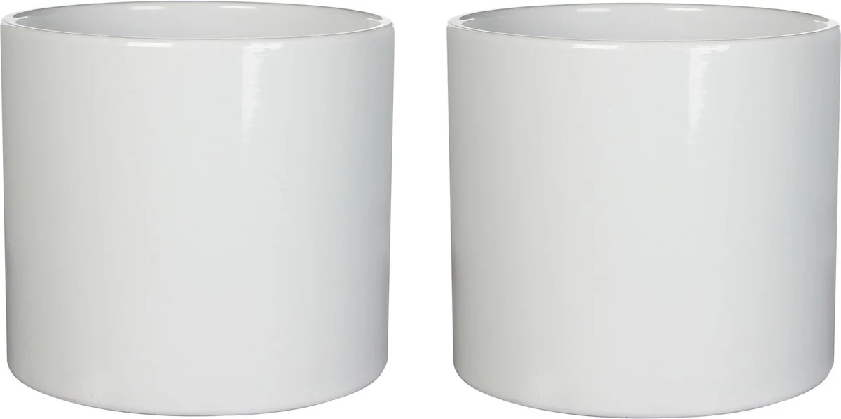 Mica Decorations Era Bloempot - H26 X Ø28 Cm - Wit 2 Mica Decorations Era Bloempot - H26 X Ø28 Cm - Wit - Afbeelding 2