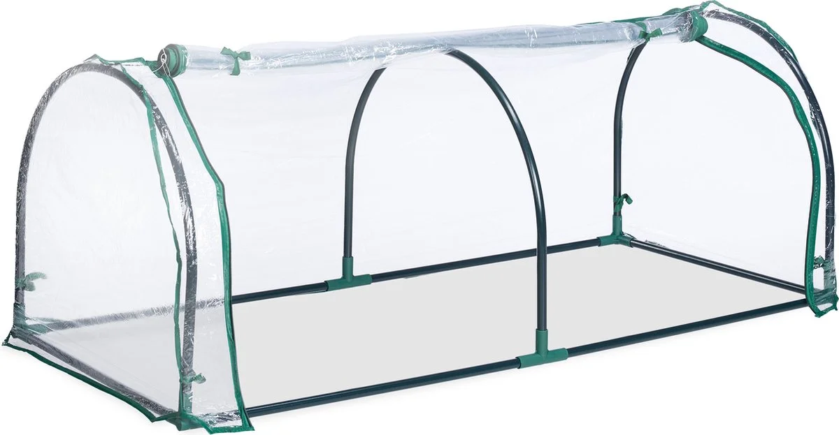 Relaxdays Kweekkas Tunnel Met Raam - Kleine Tuinkas - Ronde Broeikas - Kunststof Hobbykas 1 Relaxdays Kweekkas Tunnel Met Raam - Kleine Tuinkas - Ronde Broeikas - Kunststof Hobbykas