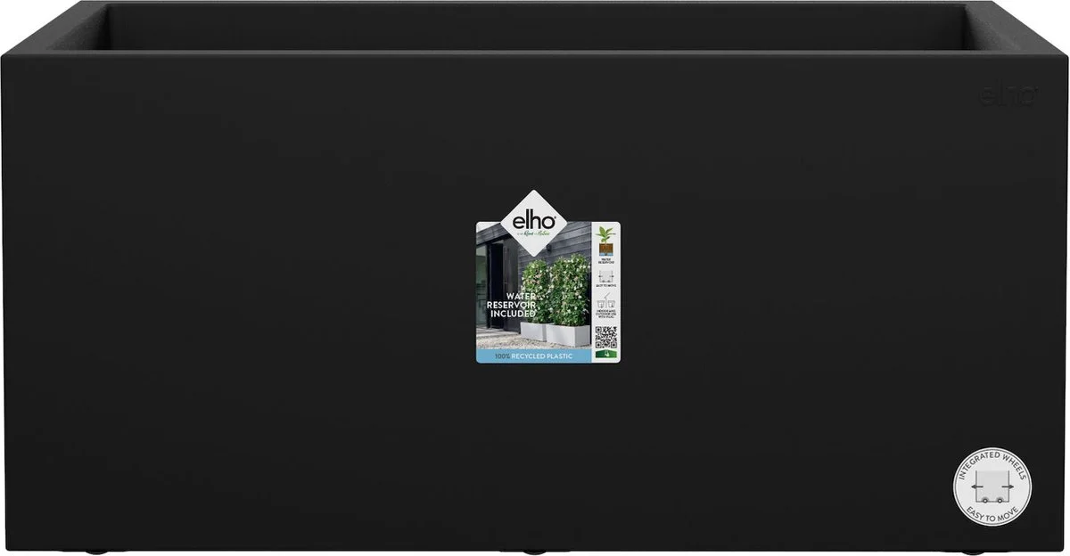 Elho Vivo Next Lang 60 - Bloempot Voor Binnen & Buiten - Ø 59.0 X H 29.2 Cm - Zwart/Living Black 1 Elho Vivo Next Lang 60 - Bloempot Voor Binnen & Buiten - Ø 59.0 X H 29.2 Cm - Zwart/Living Black