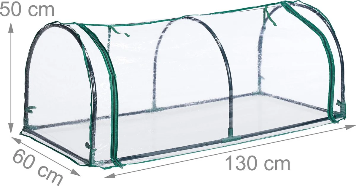 Relaxdays Kweekkas Tunnel Met Raam - Kleine Tuinkas - Ronde Broeikas - Kunststof Hobbykas 6 Relaxdays Kweekkas Tunnel Met Raam - Kleine Tuinkas - Ronde Broeikas - Kunststof Hobbykas - Afbeelding 6