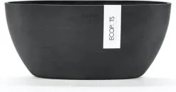 Ecopots | Sofia | Dark Grey | Binnenbloempot | 30 Cm | Ovaal